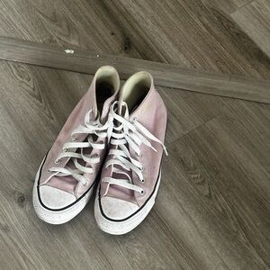 Pink converse shoes